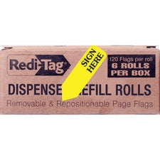 Redi-Tag Sign Here Arrow Flags Dispenser Refills