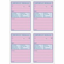TOPS 4CPP Important Phone Message Book